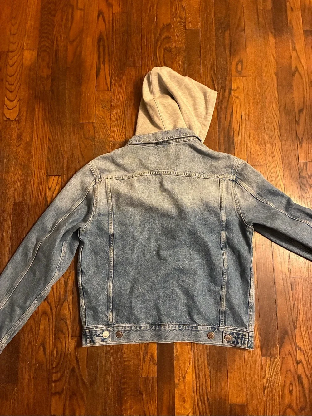All saints denim hooded jacket size medium